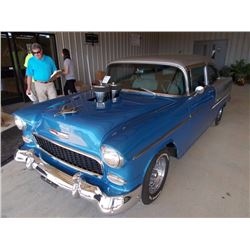 1955 CHEVROLET BEL AIR -400 CUBIC INCH ENGINE RATED @ 723 HP, 2 HOLLEY 4 BARREL CARBURETOR, TRACTION