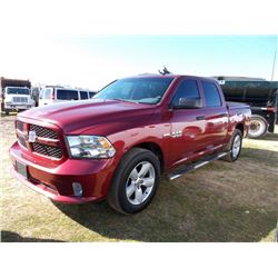 2014 DODGE RAM 1500 PICKUP, VIN/SN:3C6RR6KT0EG216948 - 8 CYL HEMI ENGINE, A/T, CREW CAB, ODOMETER RE
