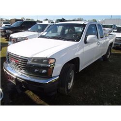2011 GMC CANYON PICKUP, VIN/SN:1GTE51F9XB8132573 - GAS ENG, A/T, EXTENDED CAB, TOOLBOX, ODOMETER REA