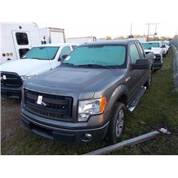 2013 FORD F150 PICKUP, VIN/SN:1FTFX1CF8DFB72744 - EXTENDED CAB, GAS ENGINE, A/T, ODOMETER READING 17