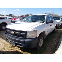 2008 CHEVROLET SILVERADO PICKUP, VIN/SN:2GCEK13M881229501 - 4X4, V8 GAS ENGINE, A/T, CREW CAB