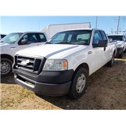 2007 FORD F150 PICKUP, VIN/SN:1FTPX12V47KD24768 - V8 GAS ENGINE, A/T, EXTENDED CAB, ODOMETER READING