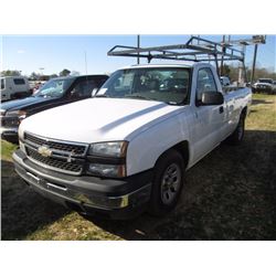 2007 CHEVROLET PICKUP, VIN/SN:1GCEC14X17Z139149 - GAS ENG, A/T, LADDER RACK, ODOMETER READING 170,84