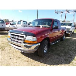 2000 FORD RANGER XLT PICKUP, VIN/SN:1FTYR14V4YTA60930 - GAS ENGINE, A/T,M EXTENDED CAB, ODOMETER REA