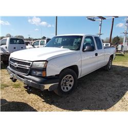 2006 CHEVROLET SILVERADO 1500 PICKUP, VIN/SN:1GCEC19Z46Z278165 - V6 GAS ENGINE, A/T, EXTENDED CAB, O