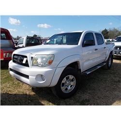 2006 TOYOTA TACOMA SR5 PICKUP, VIN/SN:3TMJU62N56M027091 - CREW CAB, V6 GAS ENGINE, ODOMETER READING 
