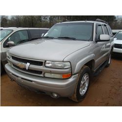 2005 CHEVROLET TAHOE Z71 SUV, VIN/SN:1GNEK13T65R204663 - GAS ENG, A/T, ENTERTAINMENT SYSTEM, 3RD ROW