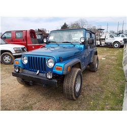 2008 JEEP WRANGLER, VIN/SN:1J4FA89S98P803264 - GAS ENGINE, 5 SPD TRANS, ODOMETER READING 95,930 MILE