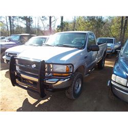 1999 FORD F250 PICKUP, VIN/SN:1FTNF21S3XEC54296 - 4X4, V10 GAS ENG, 5 SPD TRANS, LONG BED, ODOMETER 