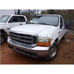 2000 FORD F250 PICKUP, VIN/SN:1FTNF20L5YED67601 - GAS ENGINE, A/T, ODOMETER READING 281,290 MILES (C