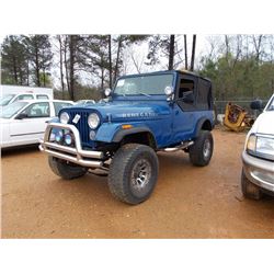 1983 JEEP RENEGADE SUV, VIN/SN:1JCCN878DT071784 - 4X4, GAS ENG, 5 SPD TRANS, CANVAS TOP