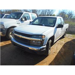 2006 CHEVROLET COLORADO PICKUP, VIN/SN:1GCCS198668189186 - GAS ENGINE, A/T, EXTENDED CAB