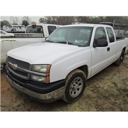 2005 CHEVROLET SILVERADO 1500 PICKUP, VIN/SN:1GCEC19Z55Z327808 - V6 GAS ENGINE, A/T, EXTENDED CAB, O