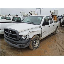 2004 DODGE RAM 1500 PICKUP, VIN/SN:1D7HA18N04J193214 - GAS ENG, A/T, EXTENDED CAB, ODOMETER READING 