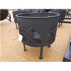 22" METAL FIRE PIT, AUBURN EMBLEM