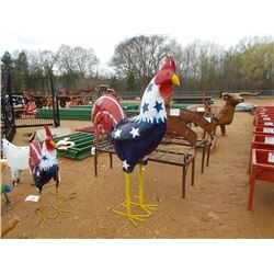 METAL ROOSTER RED, WHITE & BLUE