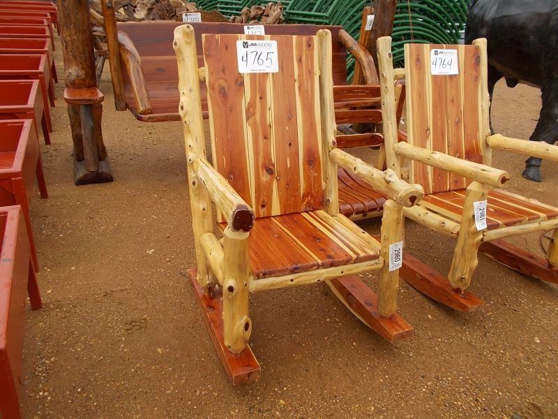 RED CEDAR ROCKING CHAIR J.M. Wood Auction Company, Inc.