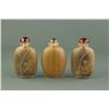 Image 2 : 3 Pc Chinese Reverse Painted Peking Snuff Bottles
