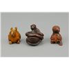 Image 3 : 19th Century Three Japanese Boxwood Netsuke