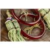 Image 5 : Chinese Rattan Basket w/ Red Hardstone Handles