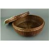 Image 6 : Chinese Rattan Basket w/ Red Hardstone Handles