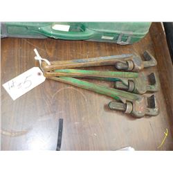 3PC FULLER 18" PIPE WRENCHES