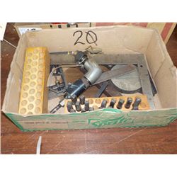 BL ANGLE DRILL, STAMPS, MEASURING TOOLS..