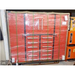 80" MULTI DRAWER TOOL CABINET C/W: 12 DRAWERS, 2 XLARGE DOORS 2 XSMALL DOORS (UNUSED)