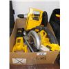 Image 1 : DEWALT 36 V CORDLESS TOOL KIT: DRILL, CIRC SAW, RECIP SAW FLASHLIGHT & CHARGER