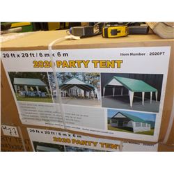 20'X20' PAGODA PARTY TENT C/W SIDE WALLS, WINDOWS FRAMES