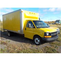 YELLOW CUBE VAN DURAMAX DIESEL** SOLD FOR PARTS ONLY**