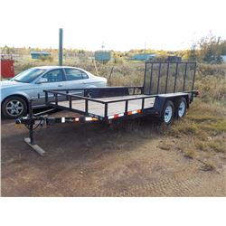 2015 DOWN 2 EARTH 14X7' UTILITY TRAILER WITH RAMP, VIN 5MYUU1428EB043076           ELECTRIC BRAKE,