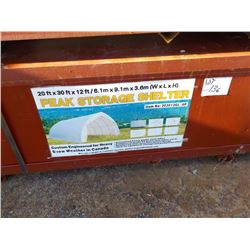 20X30X12' STORAGE SHELTER ROLL UP FABRIC DOOR