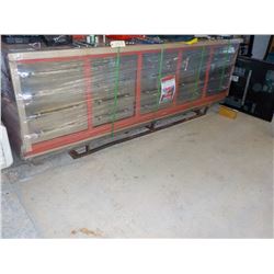 10' 20 DRAWER HD METAL WORK BENCH WITH HANGING PEGBOARD
