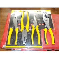 STANLEY 4PC PLIER SET