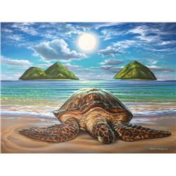 Honu Moon Mokulua - KAI Waikiki Ocean Art Show, Patrick Ching 2016