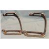 Image 1 : Cheyenne rolls and pair stainless stirrups,  open sided