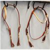 Image 1 : Headstalls (2) - single ear with rawhide and browband style with rawhide