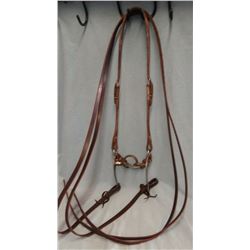 Bridle & reins, bit marked Roy