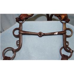 Ornate iron bit, possibly Argentine in headstall