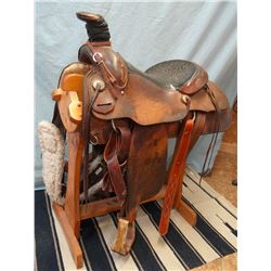 Circle Y, 15", roping saddle, double rig