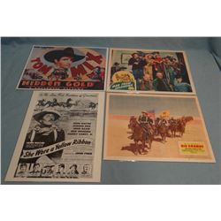 Asst'd movie posters, Roy Rogers, Tom Mix, 11" x 14" (4)