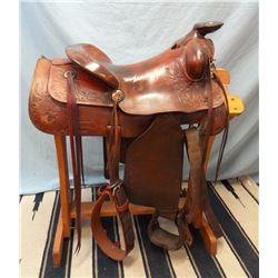 Thomas Saddlery, Preston, ID, 15.5", stock saddle, in-skirt 3/4 rigging