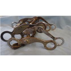 3 Crockett Renalde silver mtd leaf and acorn bits