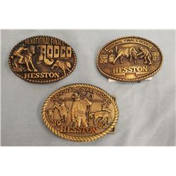 Hesston NFR buckles (3), 78, 81, 82