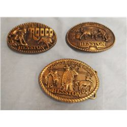 Hesston NFR buckles (3), 78,81,82