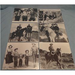 Asst'd movie photos, Roy Rogers, John Wayne, Gene Autry, Dale Evans, Gabby Hayes, etc. (6)