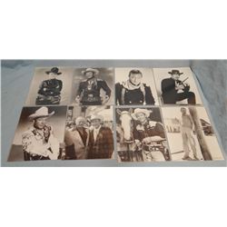 Asst'd movie photos, Roy Rogers, John Wayne, Hoot Gibson, Richard Boone, James Dean (8)