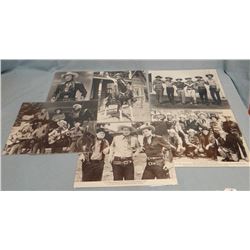 Asst'd movie photos, Sons of the Pioneers, Roy Rogers, Crash Corrigan, most 11" x 14" (5)