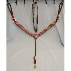 Headstall & breast collar, Cuttin' Horse Cowgirl conchos, brand new